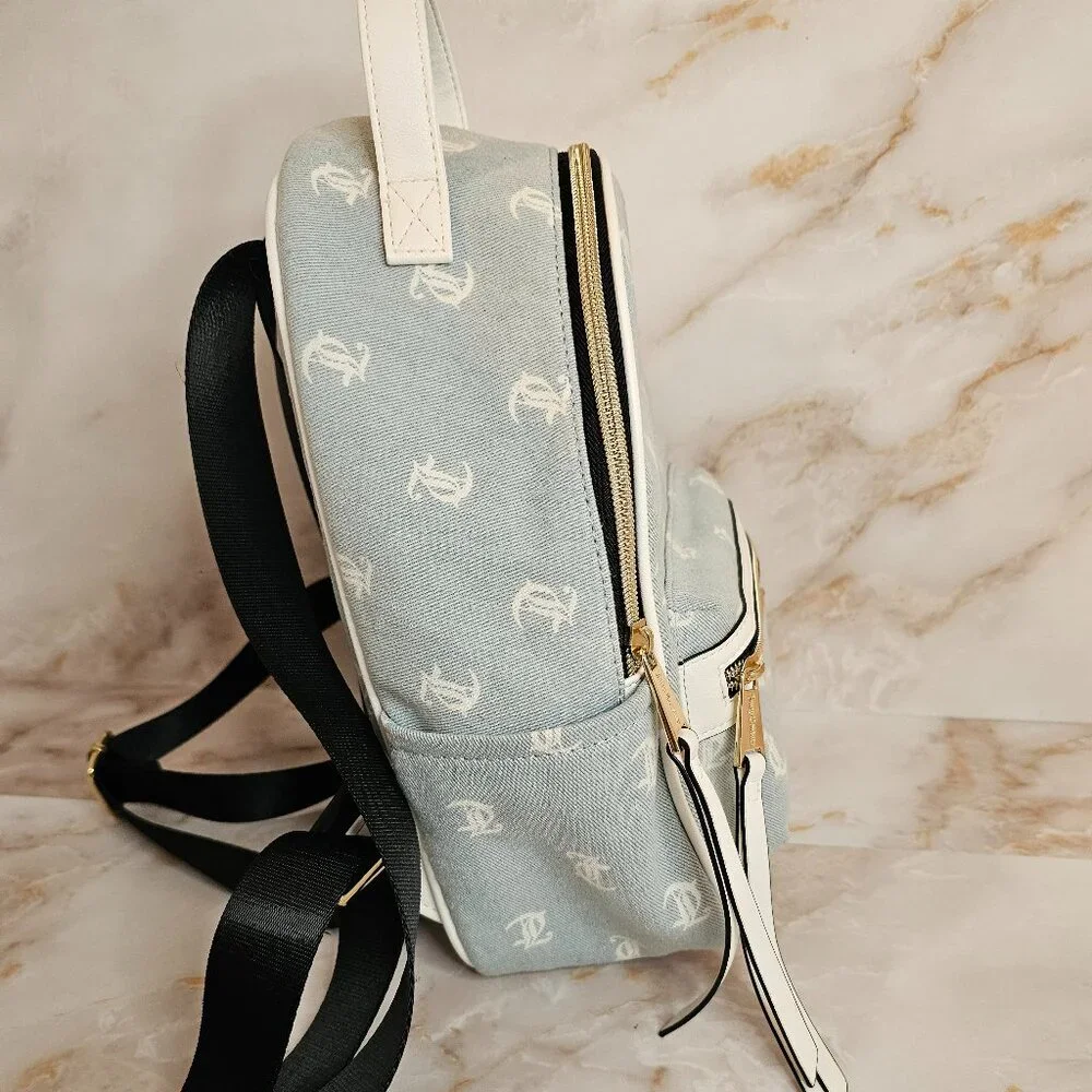 Juicy Couture Blue and White Monogram Backpack - Picture 4 of 6
